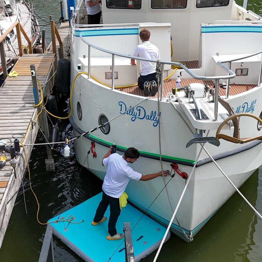 Dilly Dally II, Great Harbour 47 foot detailed by All Pro Detailing Group